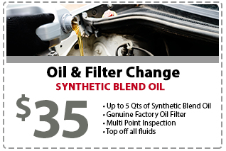 Oil and Filter Change, Synthetic Blend Oil
