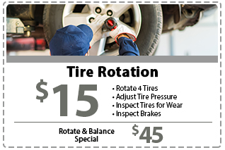 Tire Rotation, Rotate & Balance Special