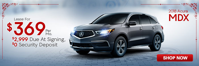 2018 Acura MDX
Lease for $369/month