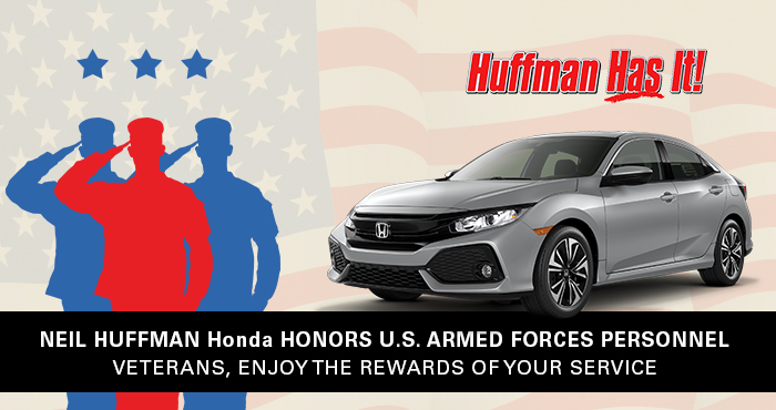 Neil Huffman Honda Honors U.S. Armed Forces Personnel
