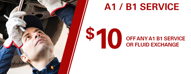 $10 Off Any A1 B1 Service or Fluid Exchange