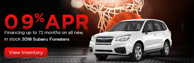 0% APR financing up to 72 months on all new, in-stock 2018 Subaru Foresters