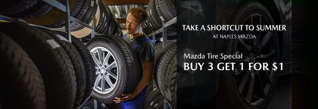 Mazda Tire Special Buy 3 get 1 for a dollar