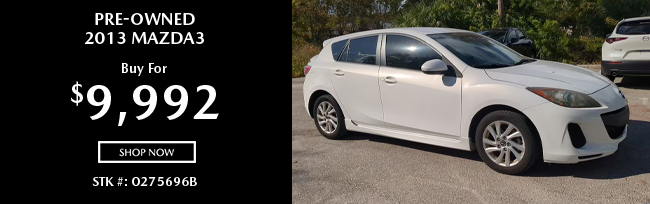 pre-owned 2013 Mazda 3