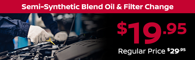 Semi-Synthetic Oil and Filter Change