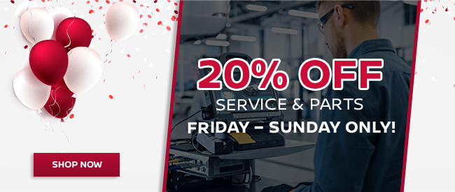 20% off service and parts