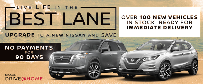 Live Life in the best lane - upgrade to a new nissan and save