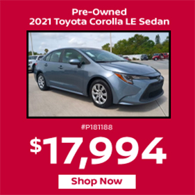  Pre-Owned 2021 Toyota Corolla LE Sedan