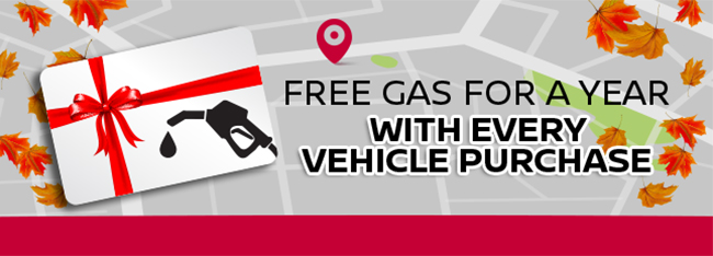 Fress Gas for a year with every vehicles purchase