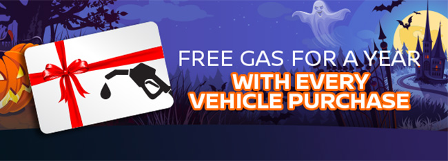 free gas for a year with every vehicle purchase. see dealer for details