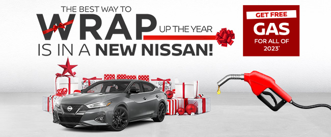 wrap up the year in a new Nissan, with free gas for a year