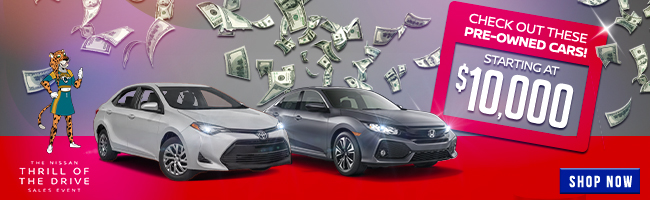 pre-owned cars starting under $10,000