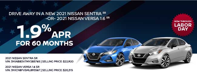 2021 Nissan Sentra and Versa 