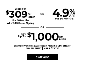 2025 Nissan Kicks S FWD offer