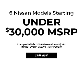 3 Nissan Vehicles line up offer