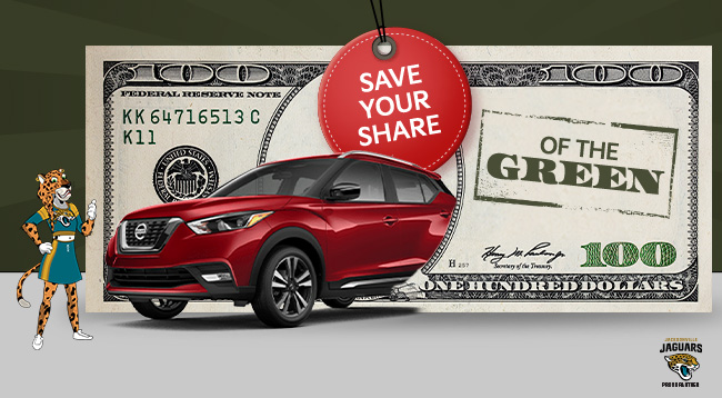 special offers from Nissan of Orange Park-Save your share of the Green
