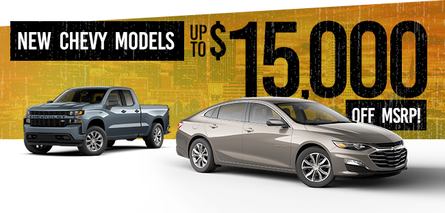 New Chevy Models Up To $15,000 Off MSRP!