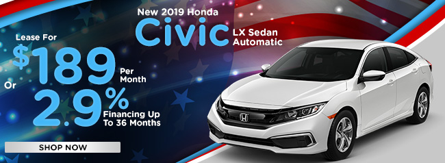 New 2019 Honda Civic LX Sedan Automatic
