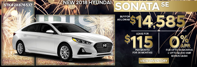 New 2018 Hyundai Sonata SE