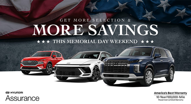 Presidents day savings onlt at Ourisman Hyundai