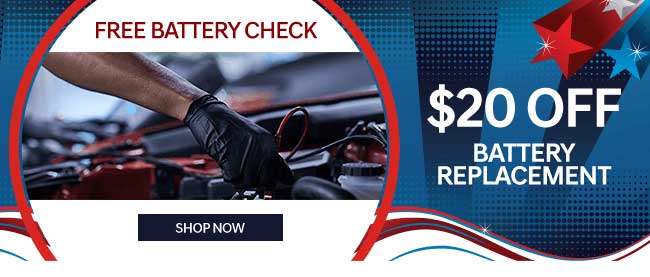 Free Battery Check $20 off replacement