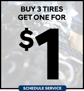 Buy 3 tires, get one for $1