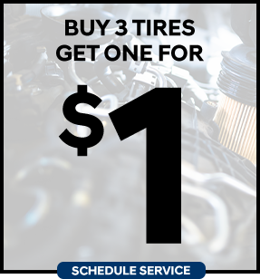 Buy 3 Tires, Get 1 for a Dollar