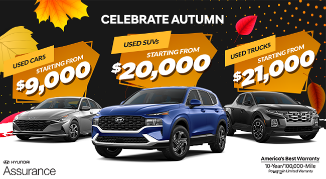 Celebrate Autumn with our used cars, trucks and SUVs