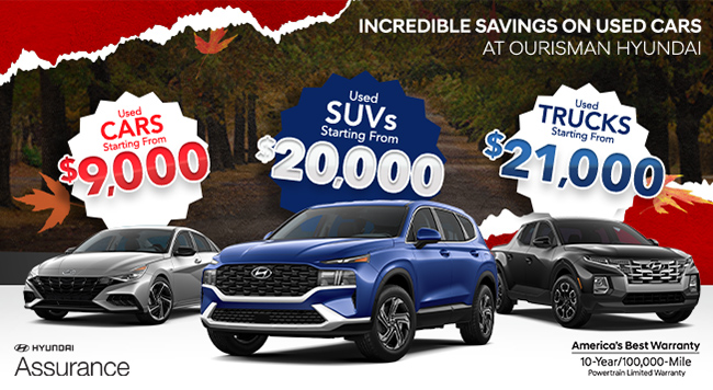 Incredible savings on used cars at Ourisman Hyundai