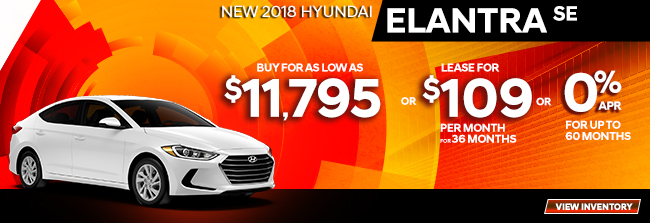 New 2018 Hyundai Elantra SE