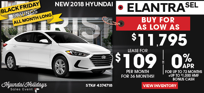 New 2018 Hyundai Elantra SEL
