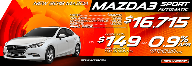 New 2018 Mazda Mazda3 Sport Automatic