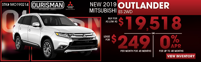 New 2019 Mitsubishi Outlander ES 2WD