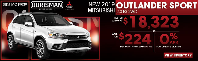 New 2019 Mitsubishi Outlander Sport 2.0 ES 2WD