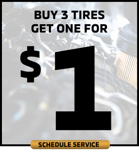 Buy 3 tires get one for $1