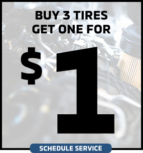 Buy 3 tires get one for $1