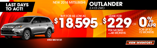New 2018 Mitsubishi Outlander 2.4 ES 2WD