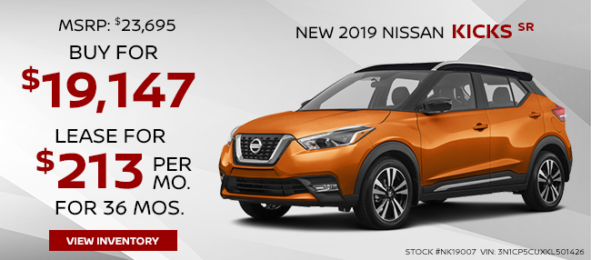 New 2019 Nissan Kicks SR