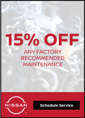 fifteen percent off any factory recommended service