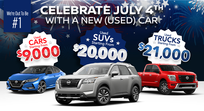 Celebrate July 4th with a new used car