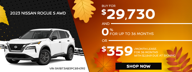 special offers on 2023 Nissan Rogue