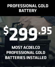 $299.95 Professional Gold Battery