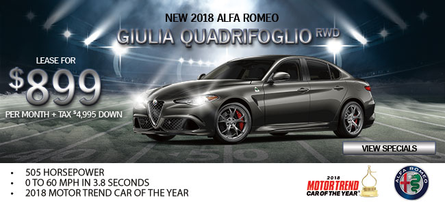 New 2018 Alfa Romeo Giulia Quadrifoglio RWD