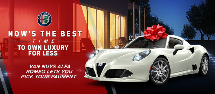 Now’s the best time to own luxury for less! Van Nuys Alfa Romeo lets you pick your payment.