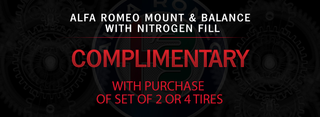 Alfa Romeo Complimentary Mount and Balance W/ Nitrogen Fill