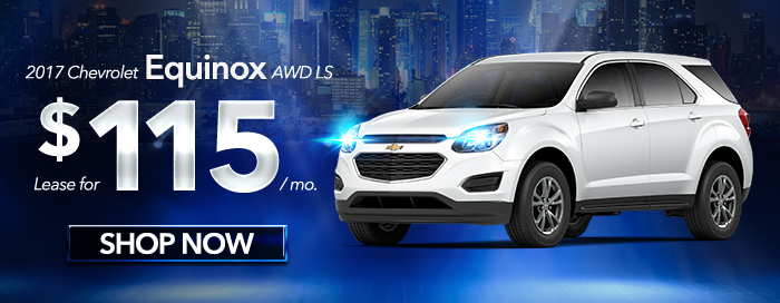 2017 Chevrolet Equinox AWD LS
Lease for $115 per month