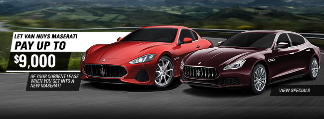 Let Maserati of Beverly Hills Pay Up to $9,000 Of your current lease when you get into a New Maserati