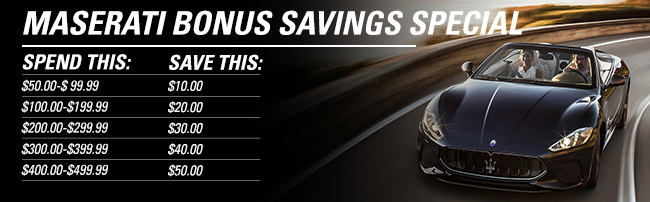 Maserati Bonus Saving Special