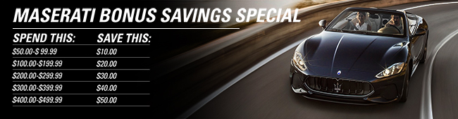 Maserati Bonus Savings Special