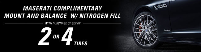 Maserati Complimentary Mount and Balance W/ Nitrogen Fill 